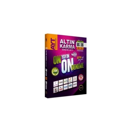 Altın Karma Yayınları 2024 AYT 10 Farklı Yayın 10 Farklı Deneme Seti Son 1 Yıl Çıkmış Sorular Hediye