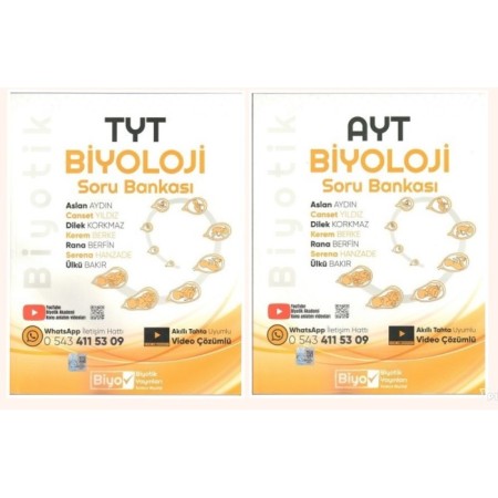 Biyotik TYT AYT Biyoloji Soru Bankası Seti | 2026