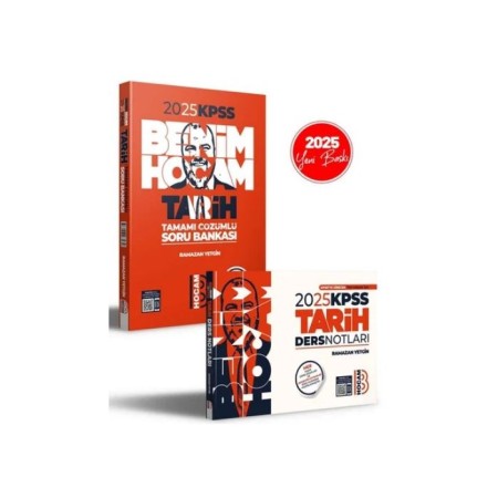 2025 KPSS Tarih Ders Notları ve Tamamı Çözümlü Soru Bankası Seti Benim Hocam Yayınları
