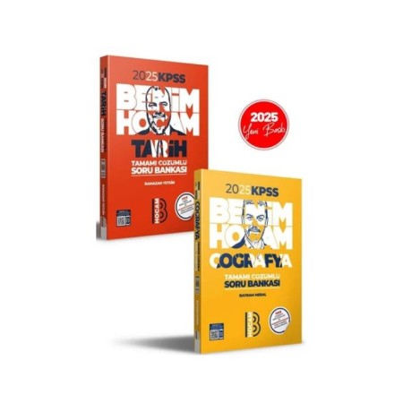 2025 KPSS Tarih ve Coğrafya Tamamı Çözümlü Soru Bankası Seti Benim Hocam Yayınları