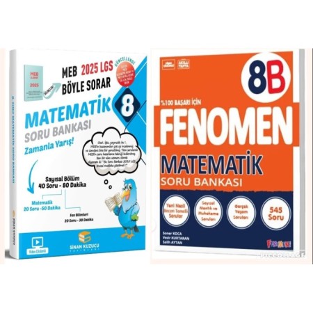 LGS 8. Sınıf Sinan Kuzucu & Fenomen Matematik Soru Bankası Seti | 2026