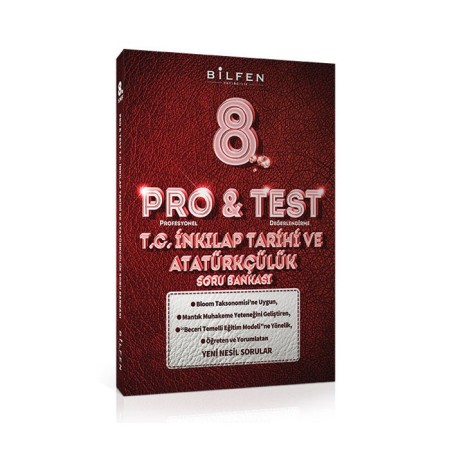 Bilfen Yayıncılık 8. Sınıf T.C. İnkılap Tarihi ve Atatürkçülük ProTest Soru Bankası