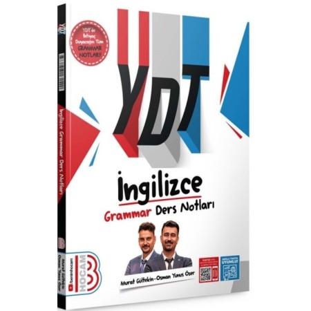 2025 YDT İngilizce Grammar Ders Notları Benim Hocam Yayınları