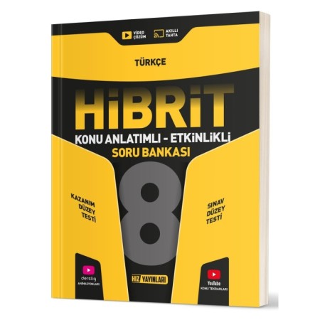 Hız Yayınları 8. SINIF LGS HİBRİT TÜRKÇE SORU BANKASI