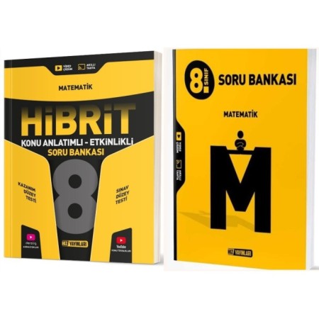 HIZ 8. Sınıf LGS Matematik Soru Bankası ve HİBRİT Matematik