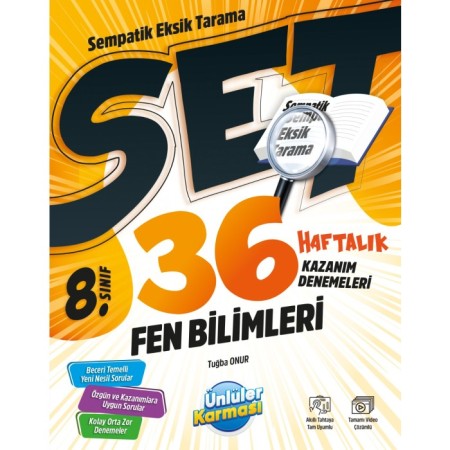 8. Sınıf LGS Fen Bilimleri 36 Haftalık Kazanım Denemeleri