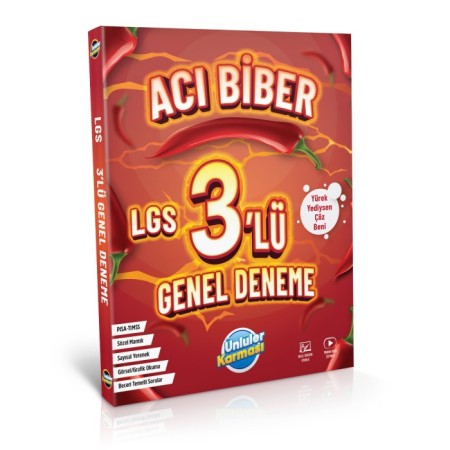 Ünlüler Karması Acı Biber 3 lü LGS Deneme