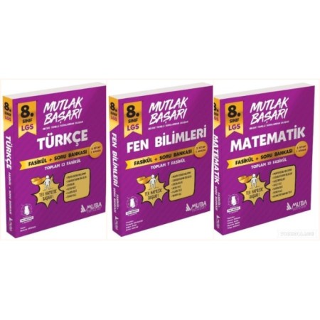 8. Sınıf LGS Matematik Fen Türkçe Fasiküllü + Soru Bankası Seti | Mutlak Başarı