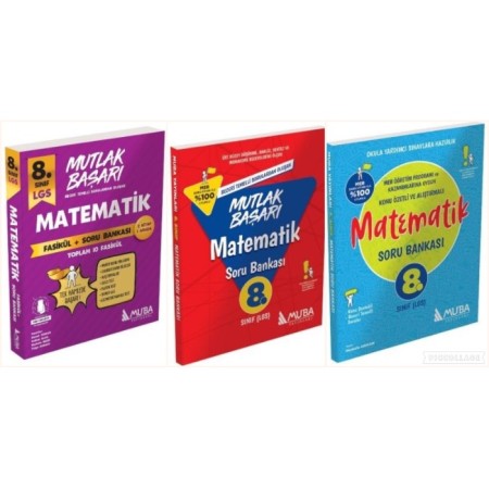 8. Sınıf LGS Matematik Soru Bankası Set - MUBA Yayınları | Kolaydan Zora Seri