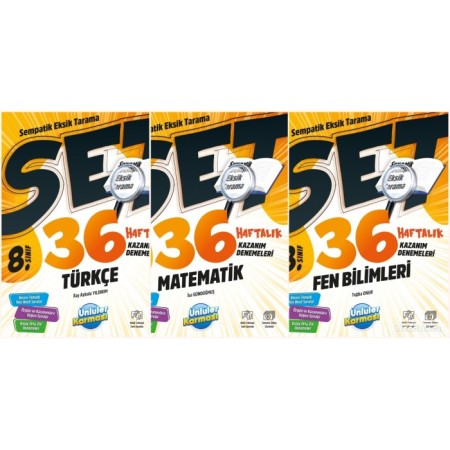 LGS 9. SINIF TÜRKÇE MATEMATİK FEN 36 HAFTALIK KAZANIM DENEME SETİ 2025