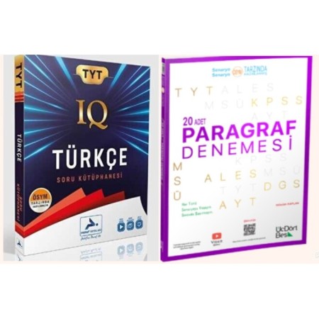 TYT Türkçe IQ Soru Kütüphanesi ve ÜçDörtBeş Yayınları TYT Paragraf Deneme