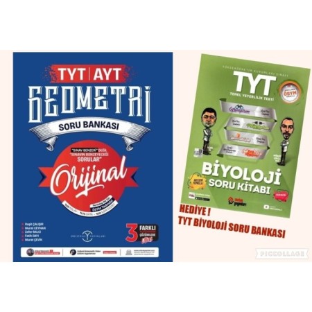 TYT AYT Geometri Soru Bankası Orijinal Yayınları + Hediye Biyoloji Soru Bankası
