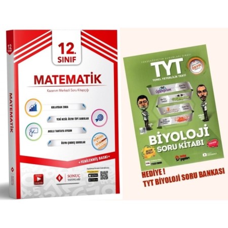 12. Sınıf Matematik Modüler Set Sonuç Yayınları 2025 & Hediye TYT Biyoloji Soru Bankası
