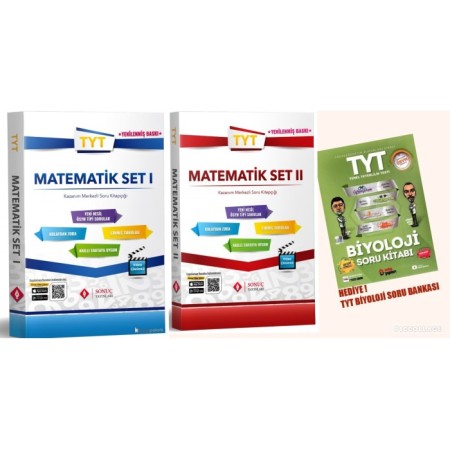 TYT Matematik Moduler Set 1 ve Set 2 Sonuç Yayınları & Hediye TYT Biyoloji Soru Bankası