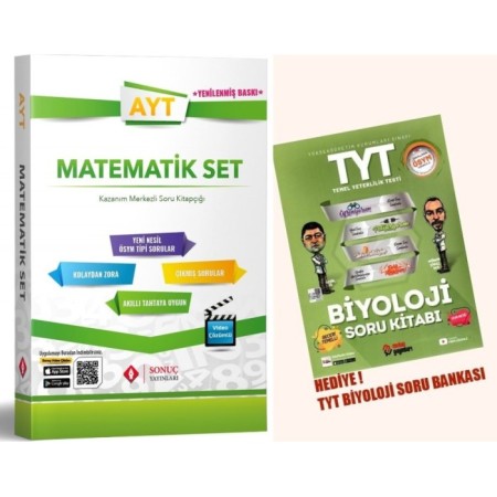 Ayt Matematik Moduler Set Sonuç Yayınları 2025 & Hediye TYT Biyoloji Soru Bankası