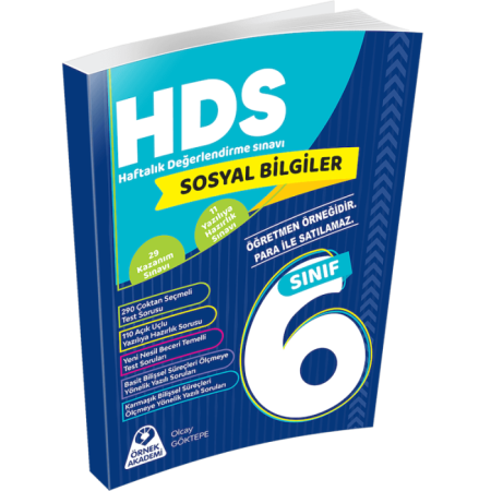 6. Sınıf Sosyal Bilgiler Haftalık Değerlendirme Sınavı HDS