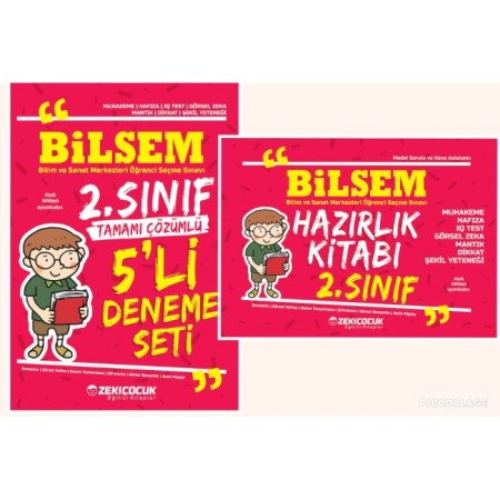 2. Sınıf Bilsem Hazırlık Kitabı ve Tamamı Çözümlü 5'li Deneme Seti