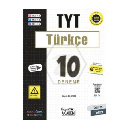 TYT - TÜRKÇE - 10 lu Deneme Sınavı ÜÇGEN AKADEM,
