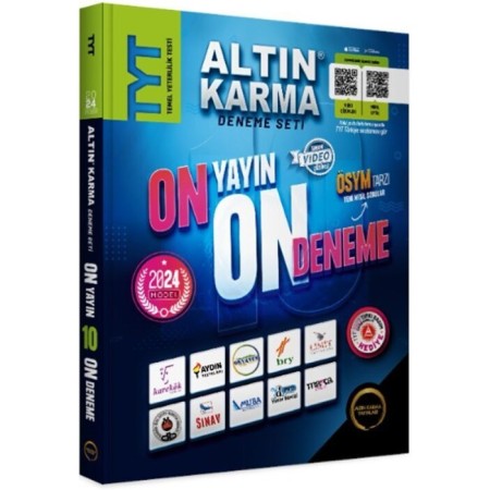 Altın Karma Yayınları TYT 10 Yayın 10 Deneme 2024