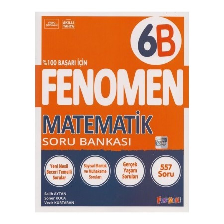 Fenomen Okul Yayınları 6. Sınıf Matematik B Fenomen Soru Bankası