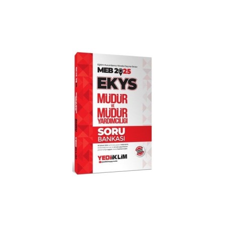 Yediiklim Yayınları 2025 MEB EKYS Müdür ve Müdür Yardımcılığı Soru Bankası