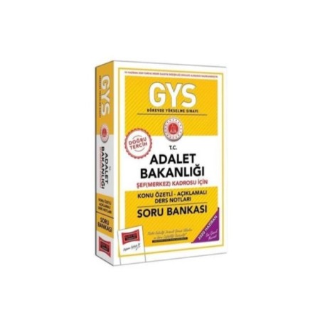 GYS T.C. Adalet Bakanlığı Şef (Merkez) Kadrosu İçin Konu Özetli Soru Bankası