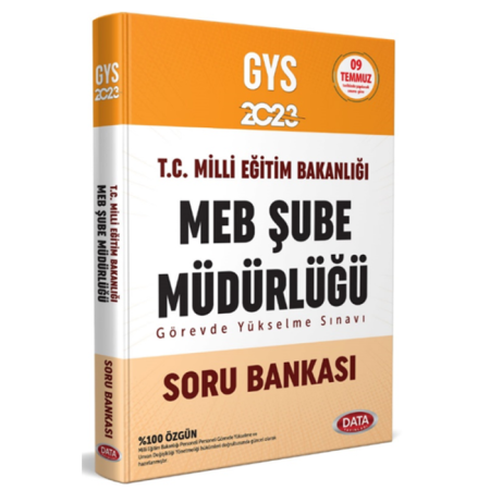 2023 Milli Eğitim Bakanlığı MEB Şube Müdürlüğü GYS Soru Bankası Data Yayınları