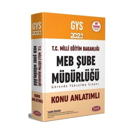 2023 GYS MEB Şube Müdürlüğü Konu Anlatımlı Görevde Yükselme