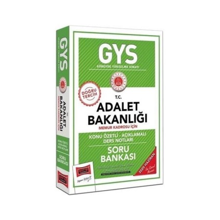 GYS T.C. Adalet Bakanlığı Memur Kadrosu İçin Konu Özetli Soru Bankası