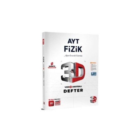 AYT Fizik Video Destekli Defter 3D Yayınları 