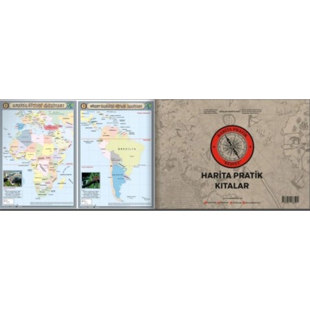 Harita Pratik Kıtalar Harita Seti / İleri Seviye - Lise - TYT AYT