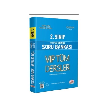 2. Sınıf Vip Tüm Dersler Soru Bankası Mavi Kitap Editör Yayınevi