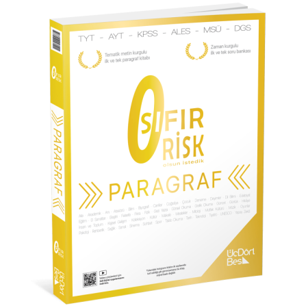 2026 TYT Paragraf Sıfır Risk Soru Bankası Üç Dört Beş Yayınları