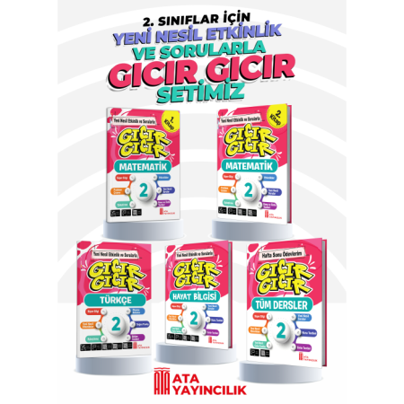 ATA 2. Sınıf Tüm Dersler Gıcır Gıcır 5'li Set  | 2024-2025