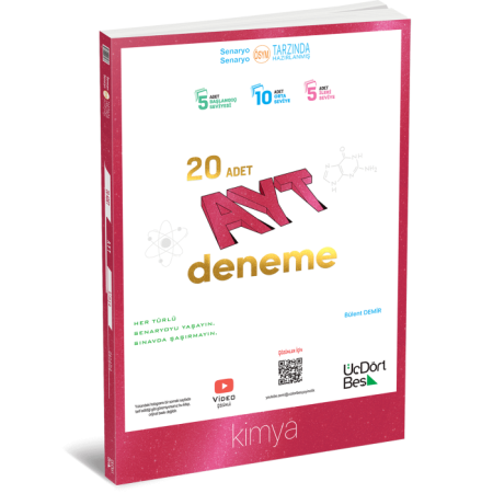 2025 | AYT Kimya 20 Deneme ÜçDörtBeş Yayınları
