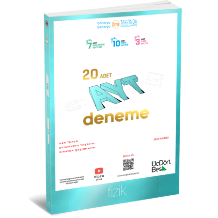 2025 | AYT Fizik 20 Deneme ÜçDörtBeş Yayınları