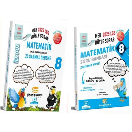 Sinan Kuzucu LGS 8. Sınıf Matematik Soru Bankası ve Matematik İlk Doz Deneme