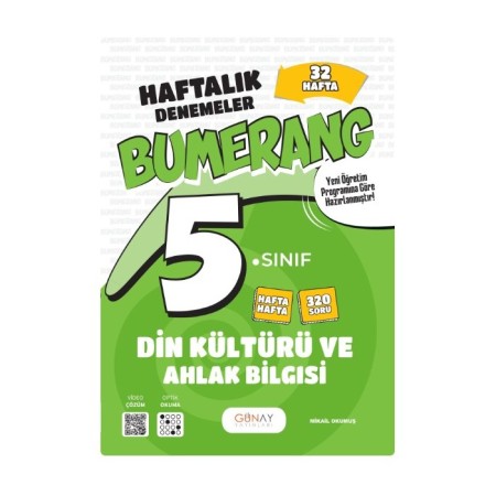 Günay 5. Sınıf 32 Haftalık Din Kültürü Ve Ahlak Bilgisi 2026