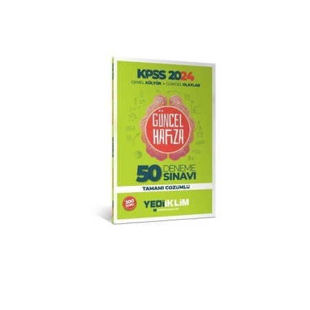 Yediiklim Yayınları 2024 KPSS Genel Kültür Güncel Olaylar Tamamı Çözümlü 50 Deneme (300 Soru)