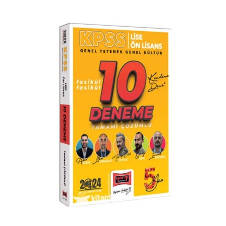 Yargı Yayınları 2024 KPSS Lise Ön Lisans GYGK Tüm Dersler 5Yüz Ekibi Fasikül Fasikül Tamamı Çözümlü 10 Deneme