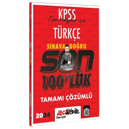 Hocawebde Yayınları Kpss 2024 Türkçe Son 100 lük Tamamı Çözümlü Sorular