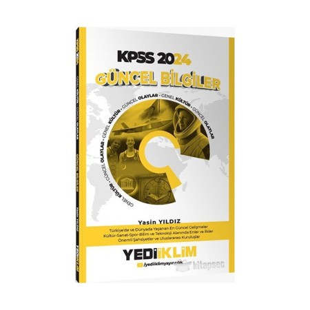 Yediiklim Yayınları KPSS 2024 Güncel Bilgiler 7 Deneme İlaveli Renkli