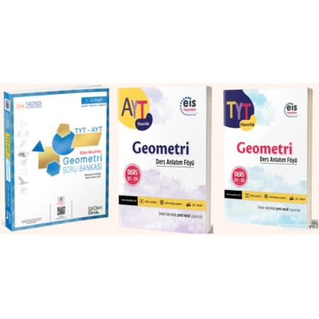 ÜçDÖrtBeş ( 345 ) TYT AYT Geometri Soru Bankası + TYT AYT Geometri Ders Anlatım Föyü