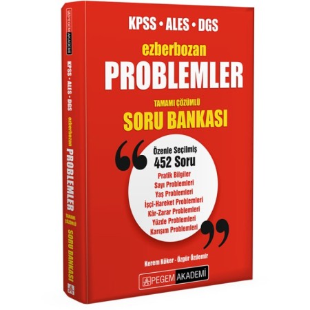 Ezberbozan KPSS ALES DGS Problemler Tamamı Çözümlü Soru Bankası