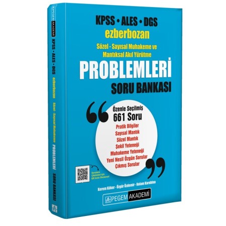 KPSS ALES DGS Ezberbozan Sözel-Sayısal Muhakeme ve Mantıksal Akıl Yürütme Problemleri Soru Bankası
