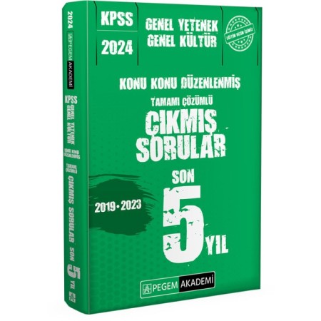 2024 KPSS Genel Yetenek Genel Kültür Konu Konu Düzenlenmiş Tamamı Çözümlü Çıkmış Sorular Son 5 Sınav