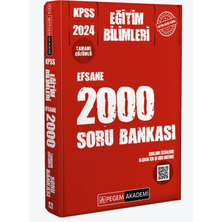 2024 KPSS Eğitim Bilimleri Tamamı Çözümlü Efsane 2000 Soru Bankası