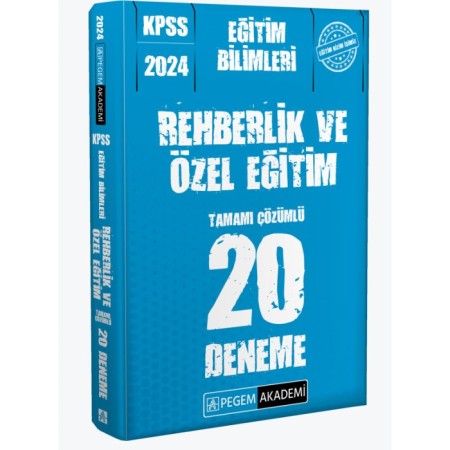 2024 KPSS Eğitim Bilimleri Rehberlik ve Özel Eğitim 20 Deneme