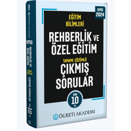 2024 KPSS Eğitim Bilimleri Rehberlik ve Özel Eğitim Tamamı Çözümlü Çıkmış Sorular (Roman Boy)