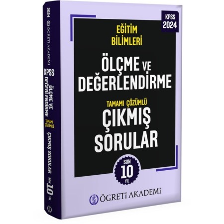 2024 KPSS Eğitim Bilimleri Ölçme ve Değerlendirme Tamamı Çözümlü Çıkmış Sorular (Roman boy)